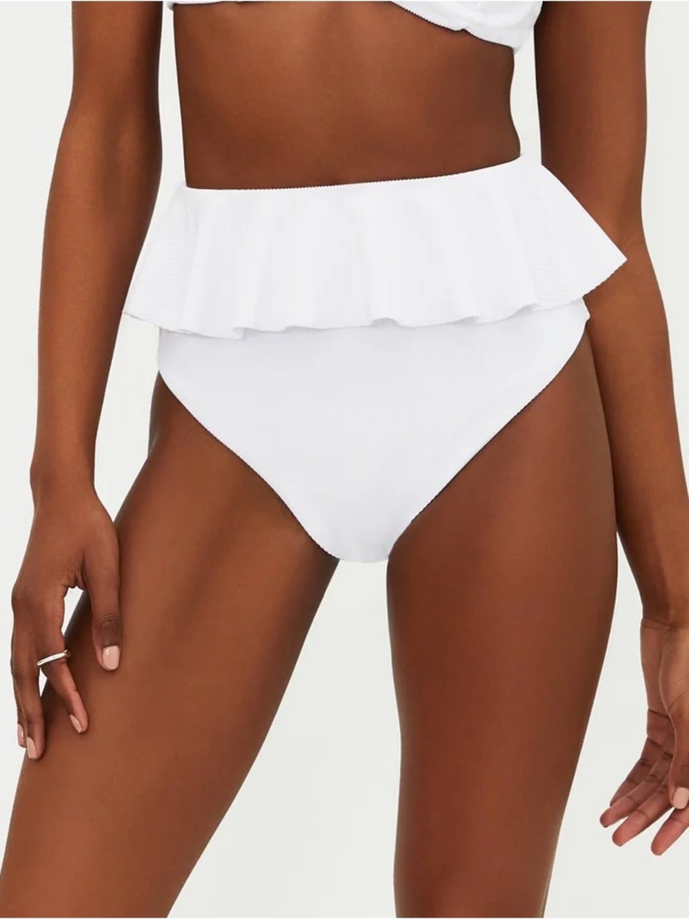 NWOT Beach Riot Daisy Bottom White